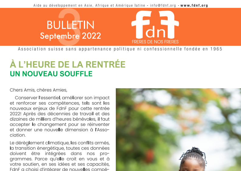 Bulletin officiel de Septembre 2022 de l'association FdnF