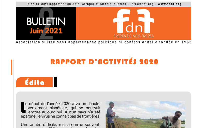 Rapport d'activité pour l'année 2020 de l'association FdnF